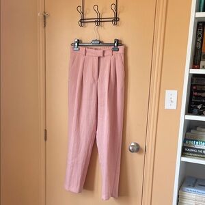 H&M High-Waist Pleated Pink Trousers sz 8